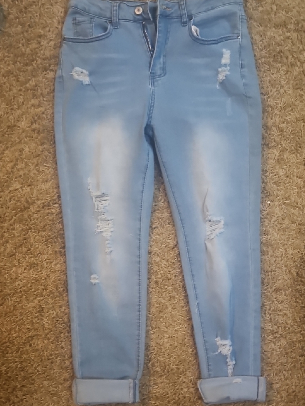 Light Blue Distressed Women’s Jeans